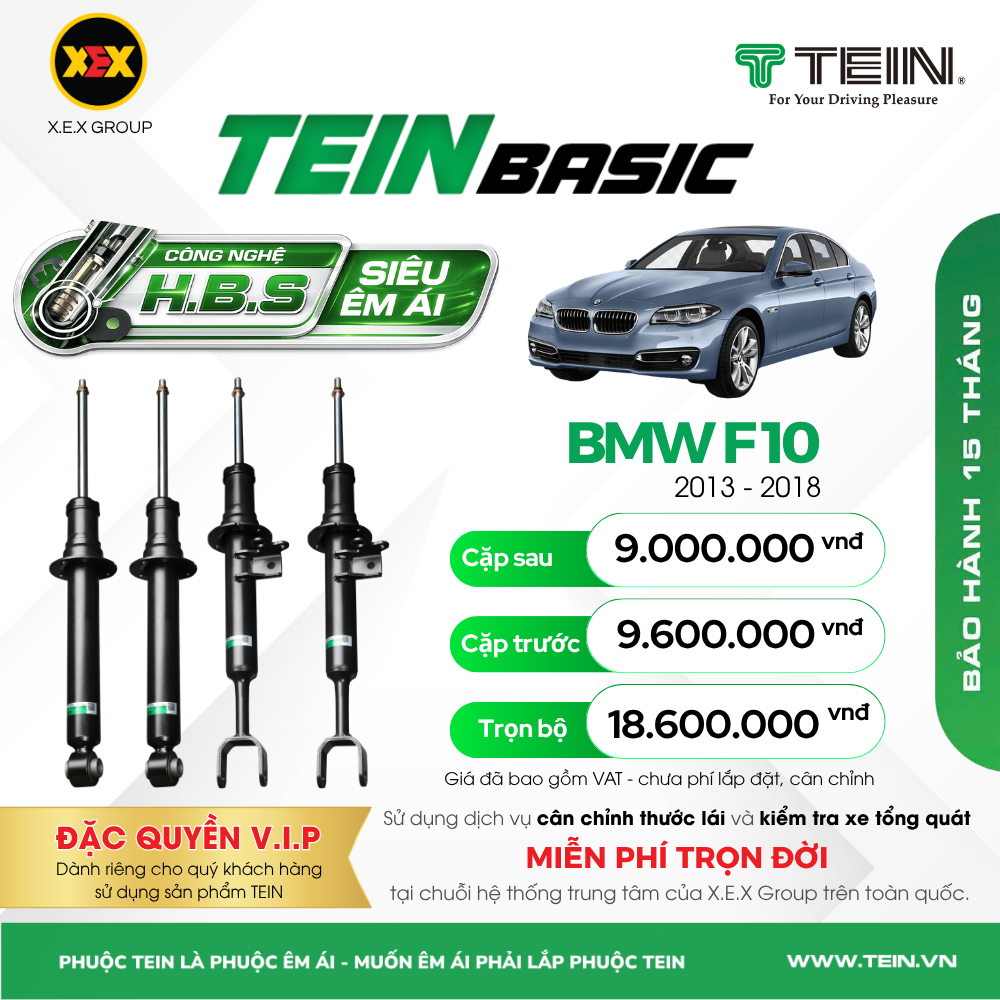 GIẢM XÓC CHO XE BMW F10 (2009-2017) TEIN BASIC
