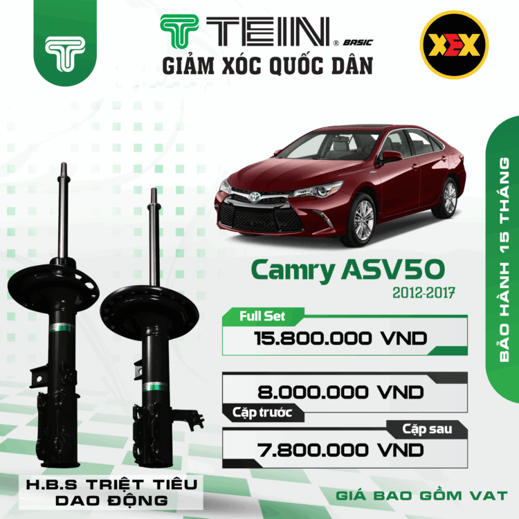 TEIN Basic - Giải Pháp Nâng Cấp Giảm Xóc Toyota Camry ASV50