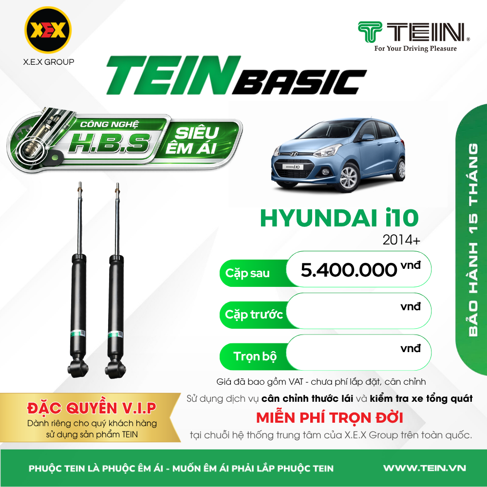 GIẢM XÓC CHO XE HYUNDAI I10 (2016+) TEIN BASIC