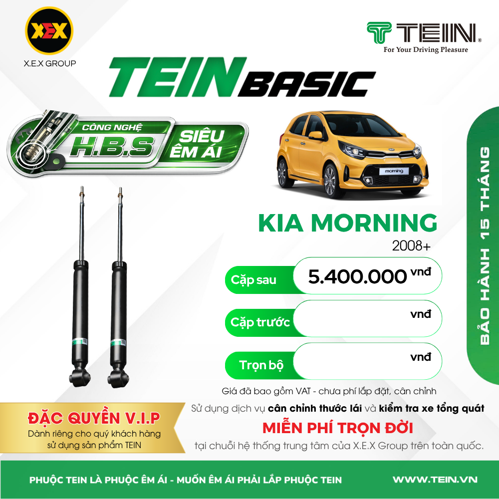 GIẢM XÓC CHO XE KIA MORNING (2016+) TEIN BASIC
