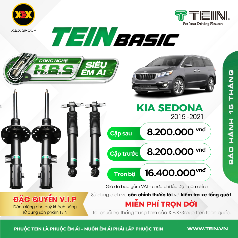 GIẢM XÓC KIA SEDONA (2015-2021) – TEIN BASIC