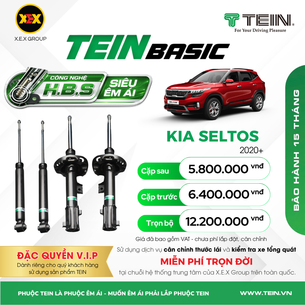 GIẢM XÓC CHO XE KIA SELTOS (2019+) TEIN BASIC