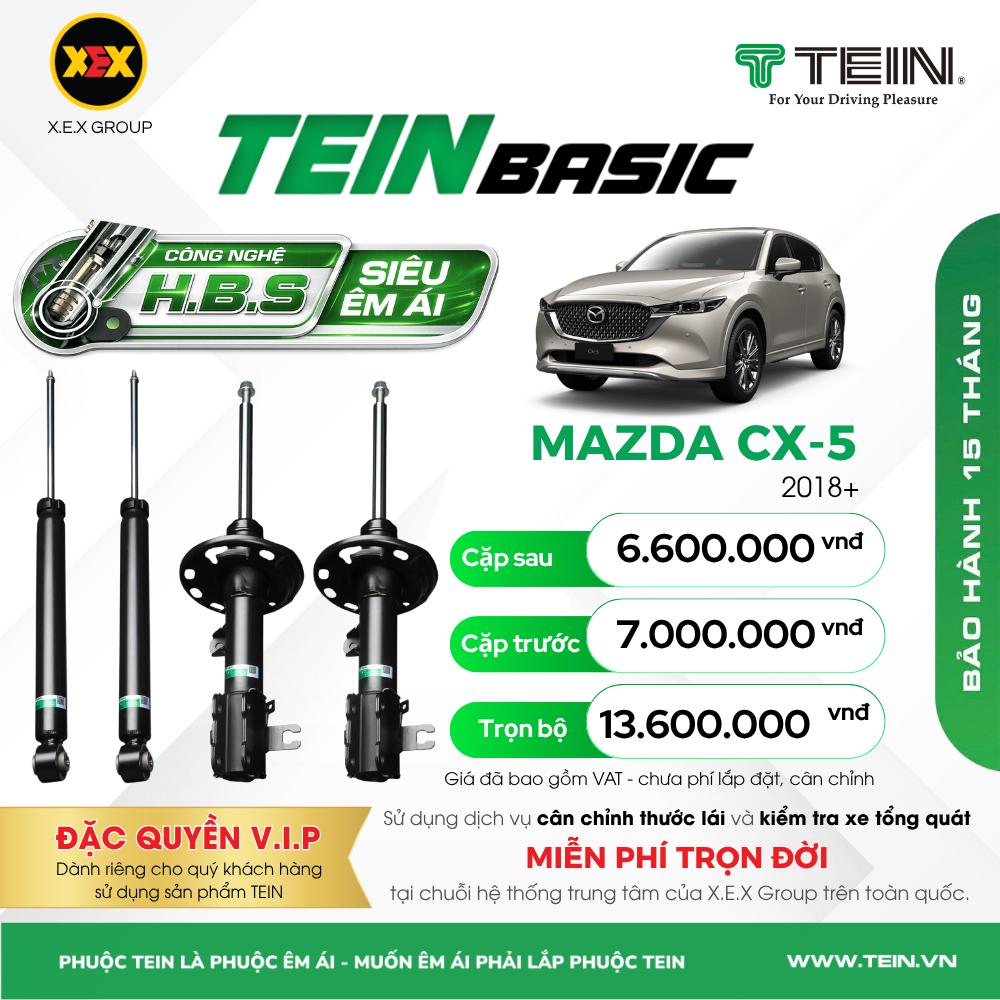 GIẢM XÓC CHO XE MAZDA CX-5 (2016+) TEIN BASIC