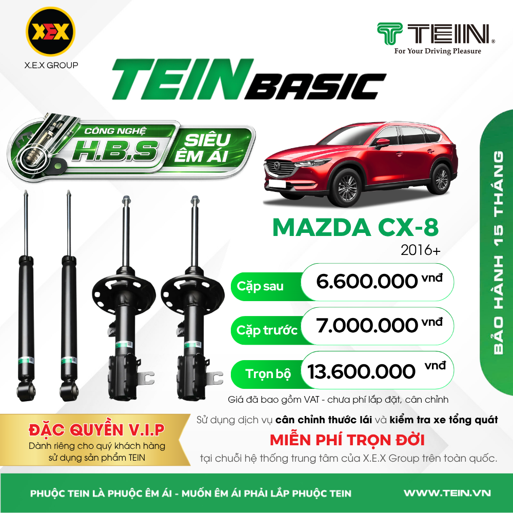 GIẢM XÓC CHO XE MAZDA CX-8 (2018+) TEIN BASIC