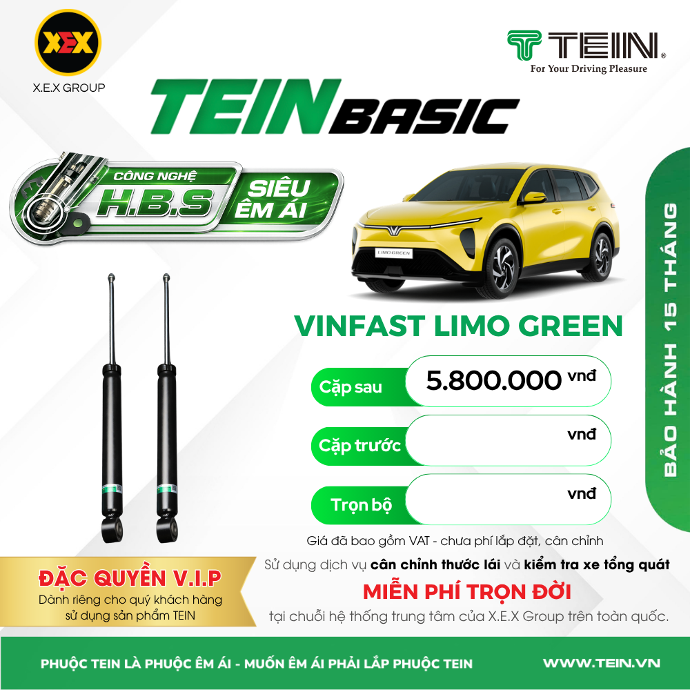 GIẢM XÓC VINFAST LIMO GREEN – TEIN BASIC