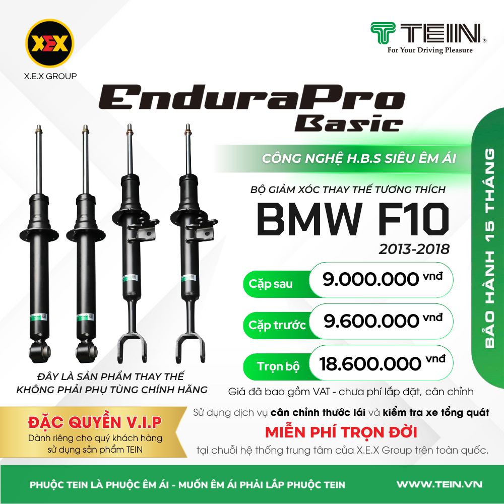GIẢM XÓC TƯƠNG THÍCH BMW F10 (2009-2017) TEIN BASIC