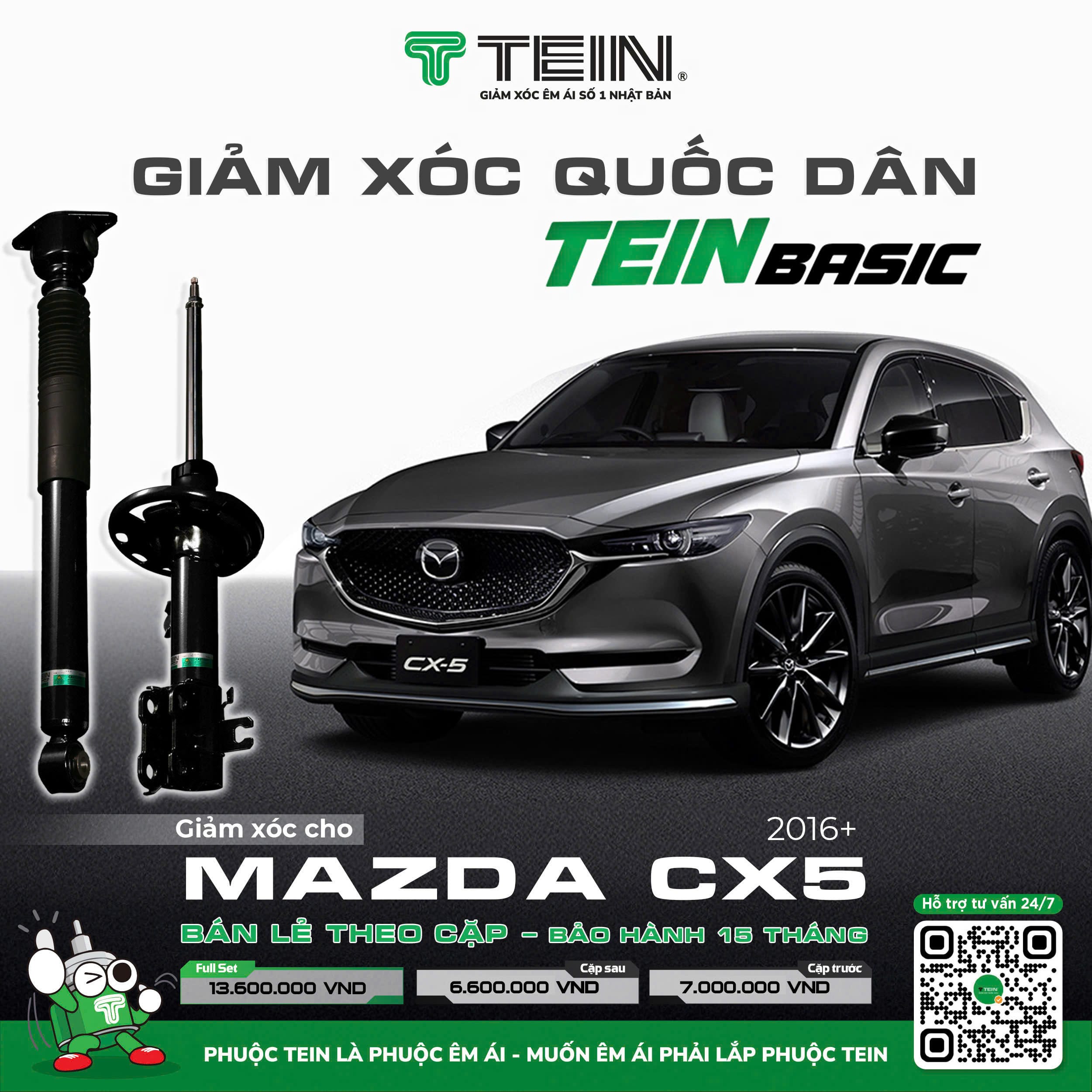 GIẢM XÓC CHO XE MAZDA CX-5 (2016+) TEIN BASIC