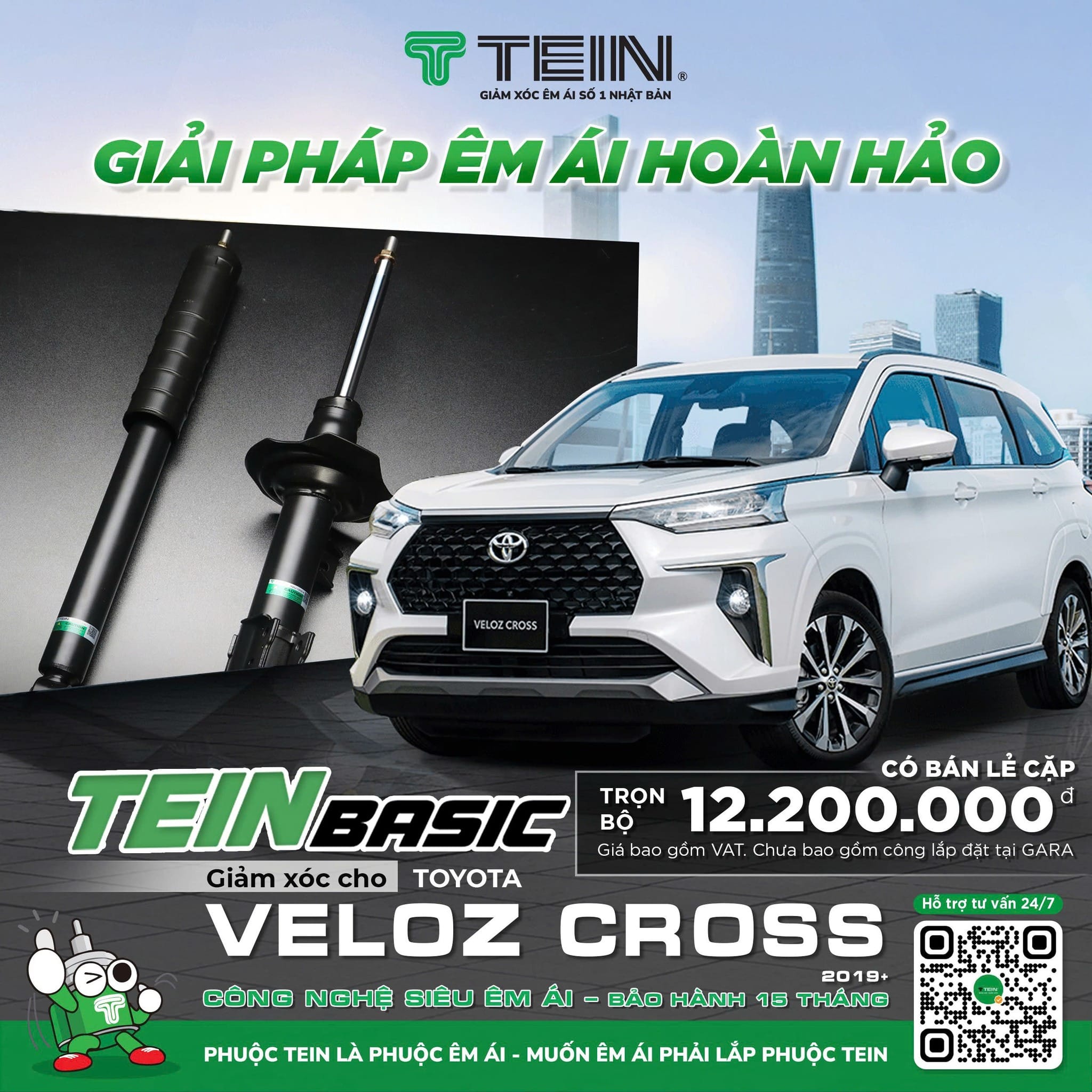 GIẢM XÓC TOYOTA VELOZ (2019+) TEIN BASIC