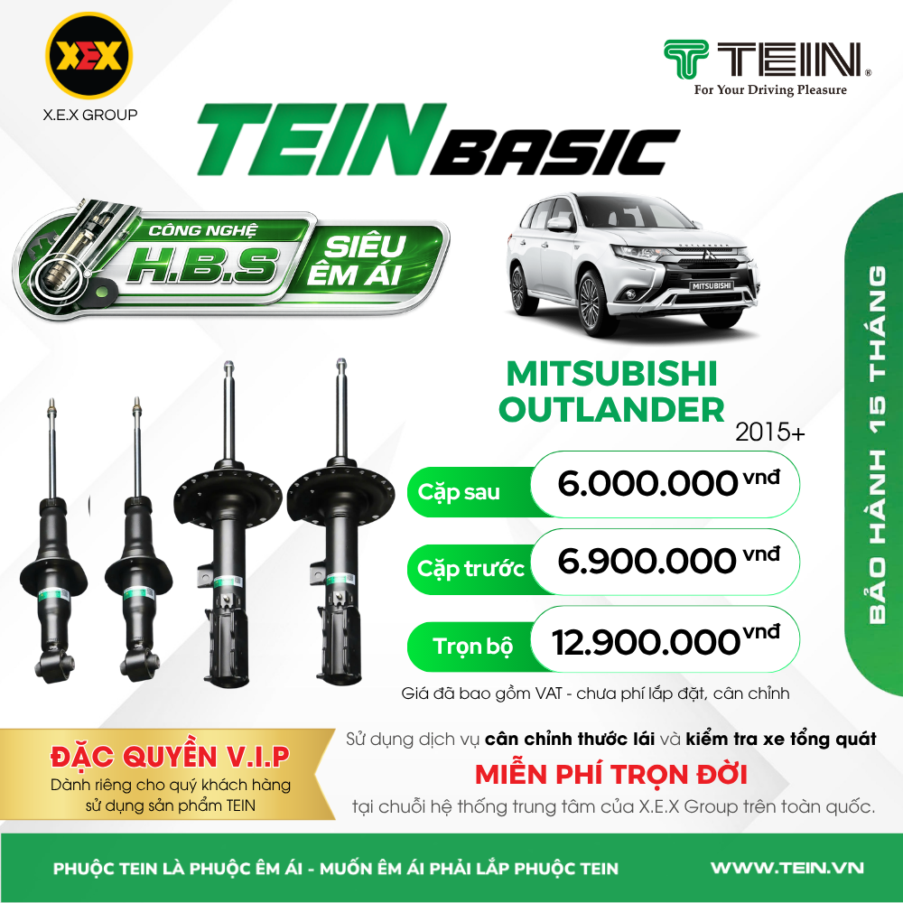 GIẢM XÓC MITSUBISHI OUTLANDER (2015+) TEIN BASIC