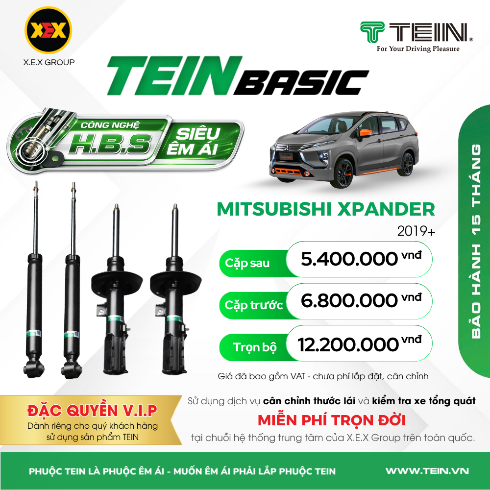 GIẢM XÓC CHO XE MITSUBISHI XPANDER (2019+) TEIN BASIC