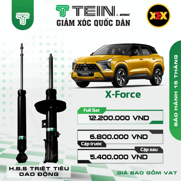 Nâng Cấp Giảm Xóc Cho Xe Mitsubishi X-Force Hiệu Quả Cùng TEIN Basic
