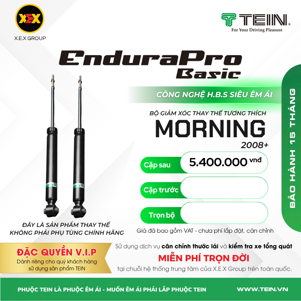 GIẢM XÓC THAY THẾ TƯƠNG THÍCH CHO XE KIA MORNING (2016+) TEIN BASIC