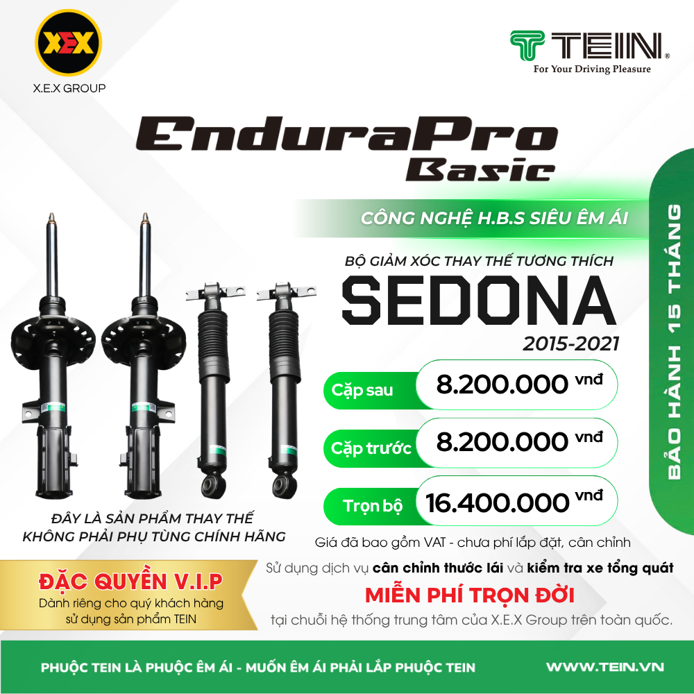 GIẢM XÓC THAY THẾ TƯƠNG THÍCH KIA SEDONA (2015-2021) – TEIN BASIC