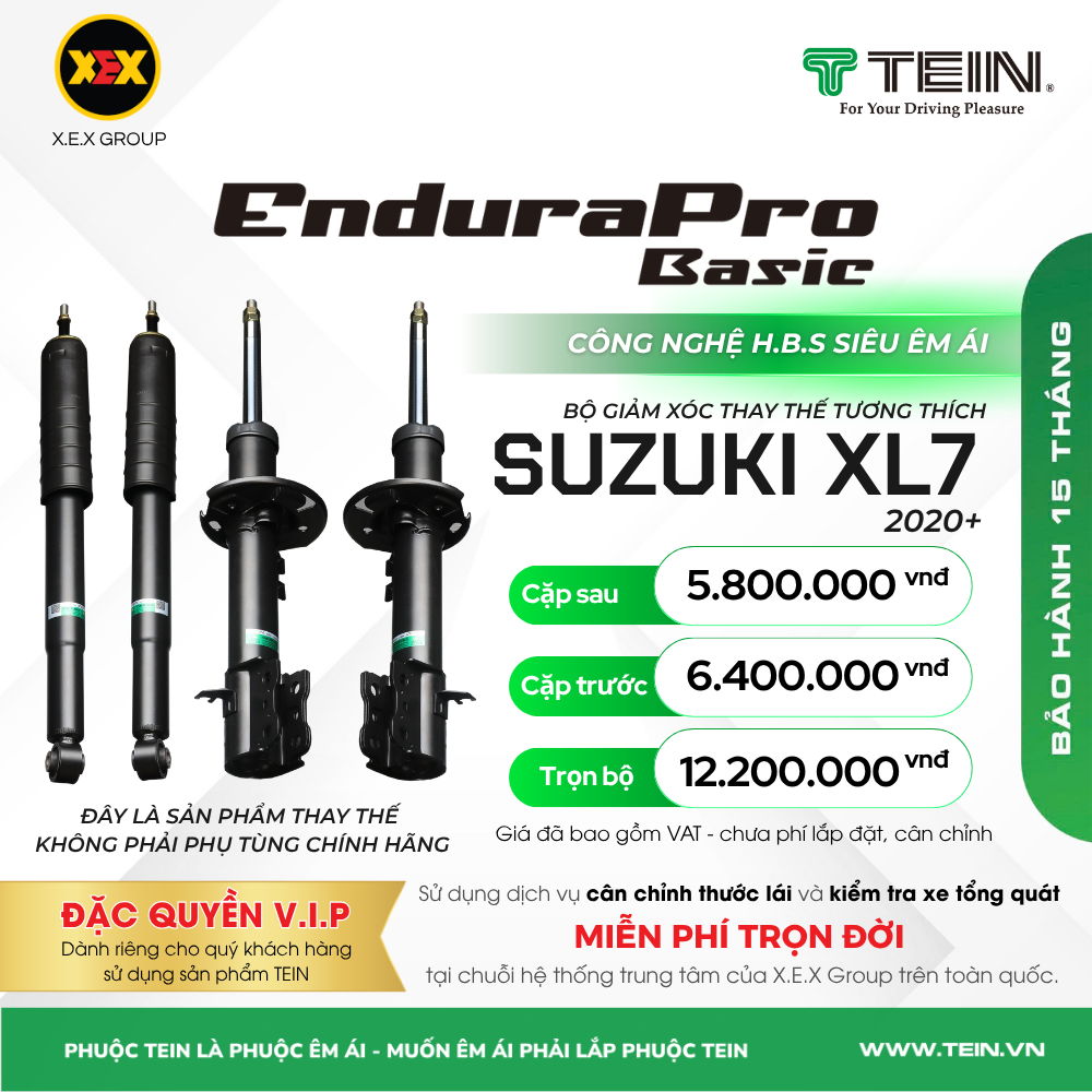 GIẢM XÓC THAY THẾ TƯƠNG THÍCH SUZUKI XL7 (2020+) TEIN BASIC