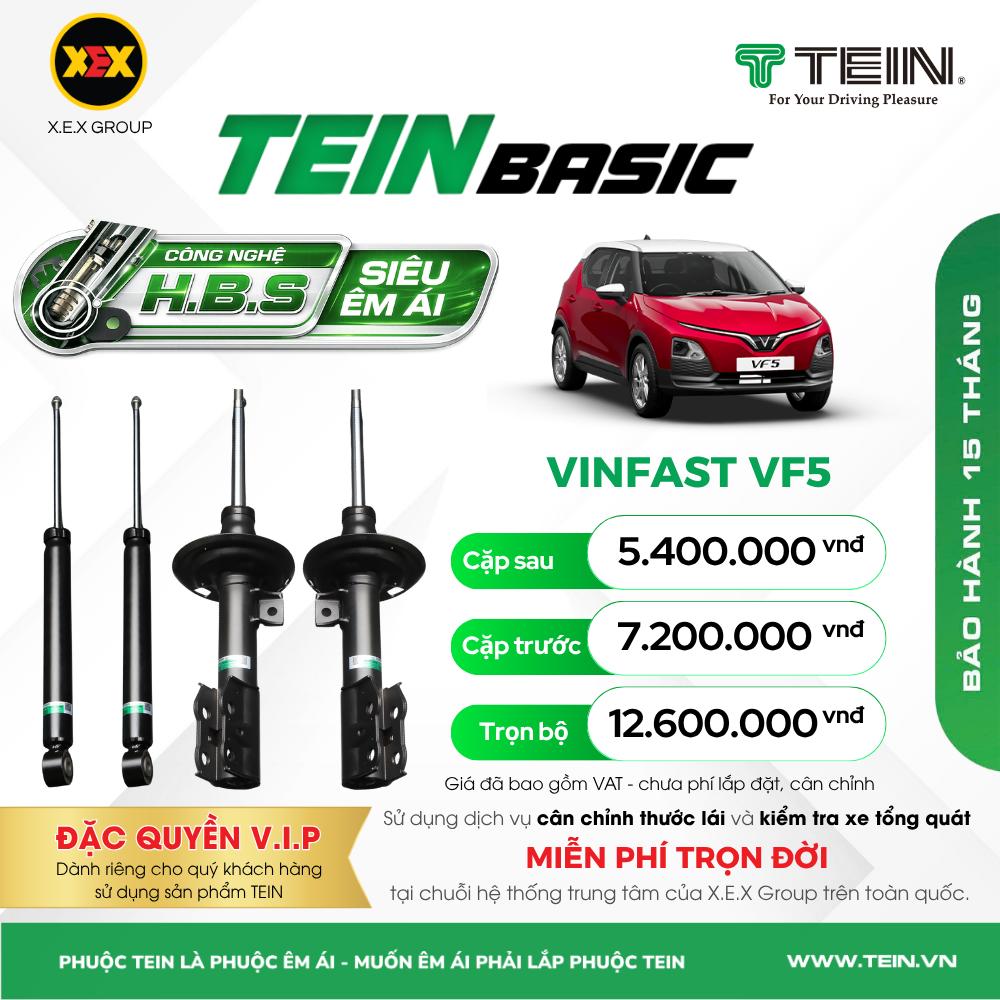 GIẢM XÓC CHO XE VINFAST VF5 TEIN BASIC