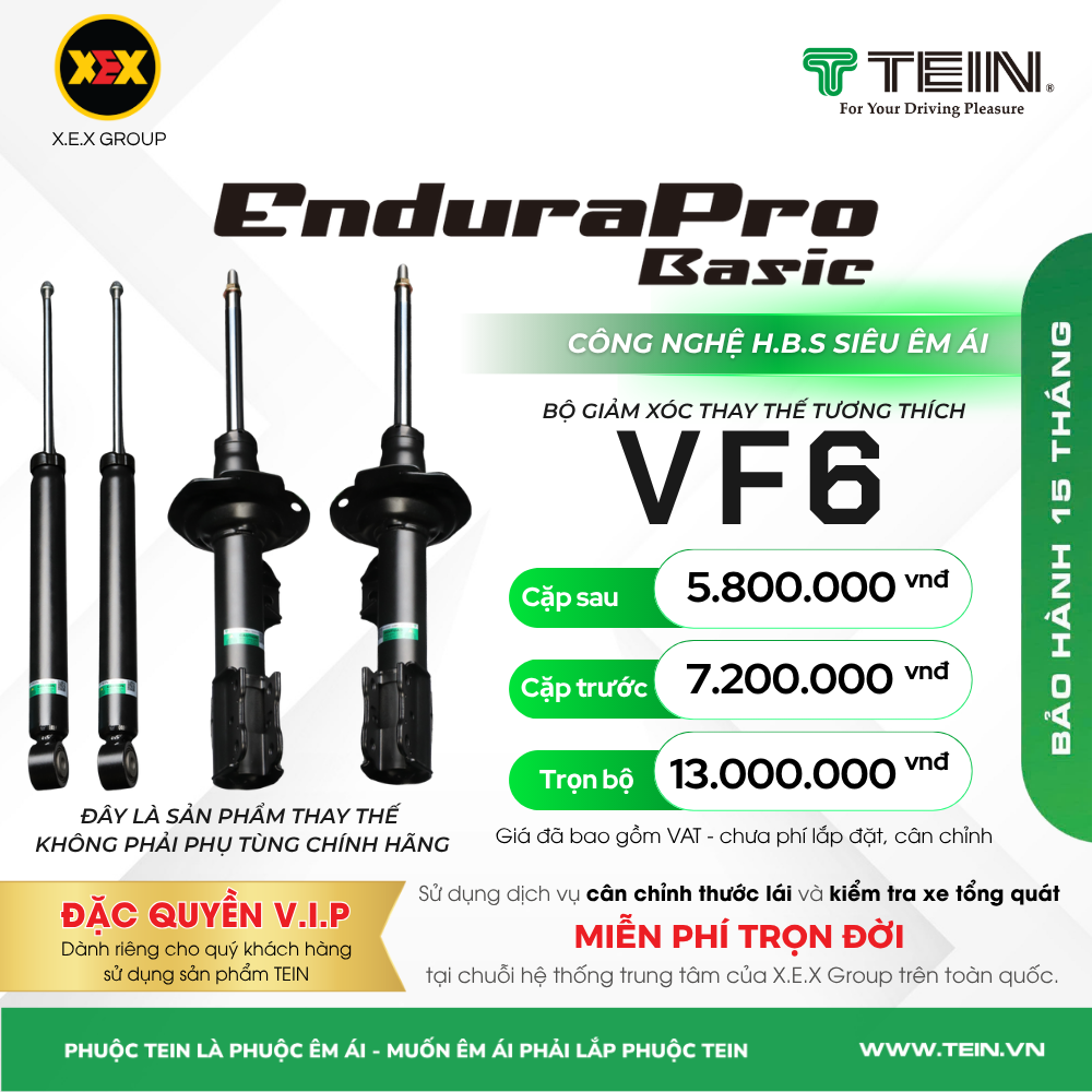 PHUỘC GIẢM XÓC THAY THẾ TƯƠNG THÍCH VINFAST VF6 – TEIN BASIC