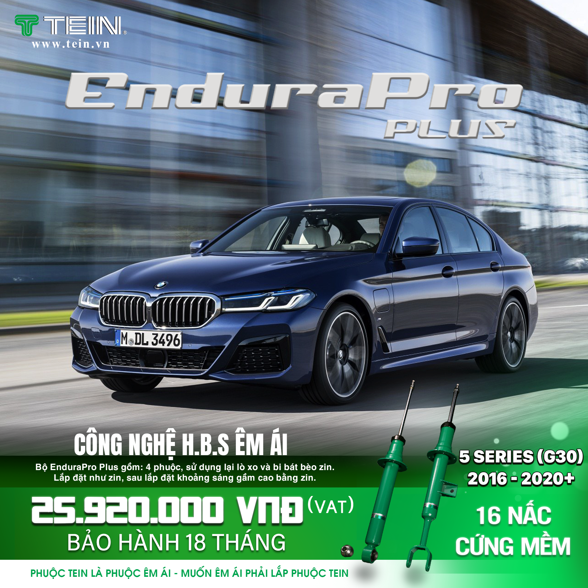 GIẢM XÓC CHO XE BMW G30 (2016-2020+) TEIN ENDURAPRO PLUS