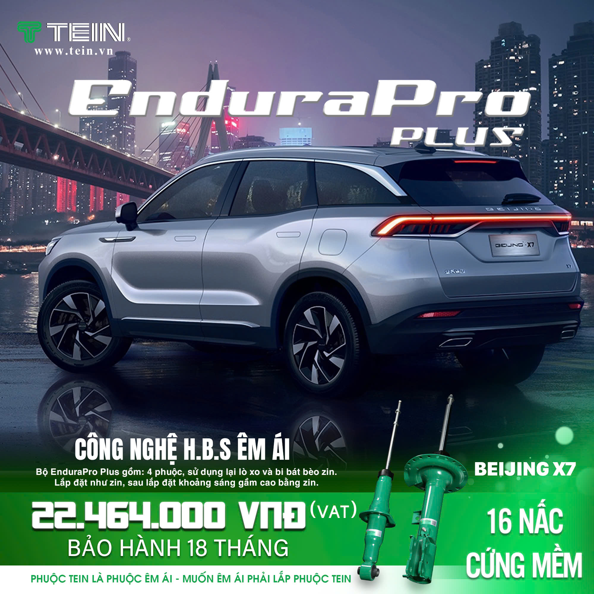 GIẢM XÓC CHO XE BAIC BEJING X7 TEIN ENDURAPRO PLUS