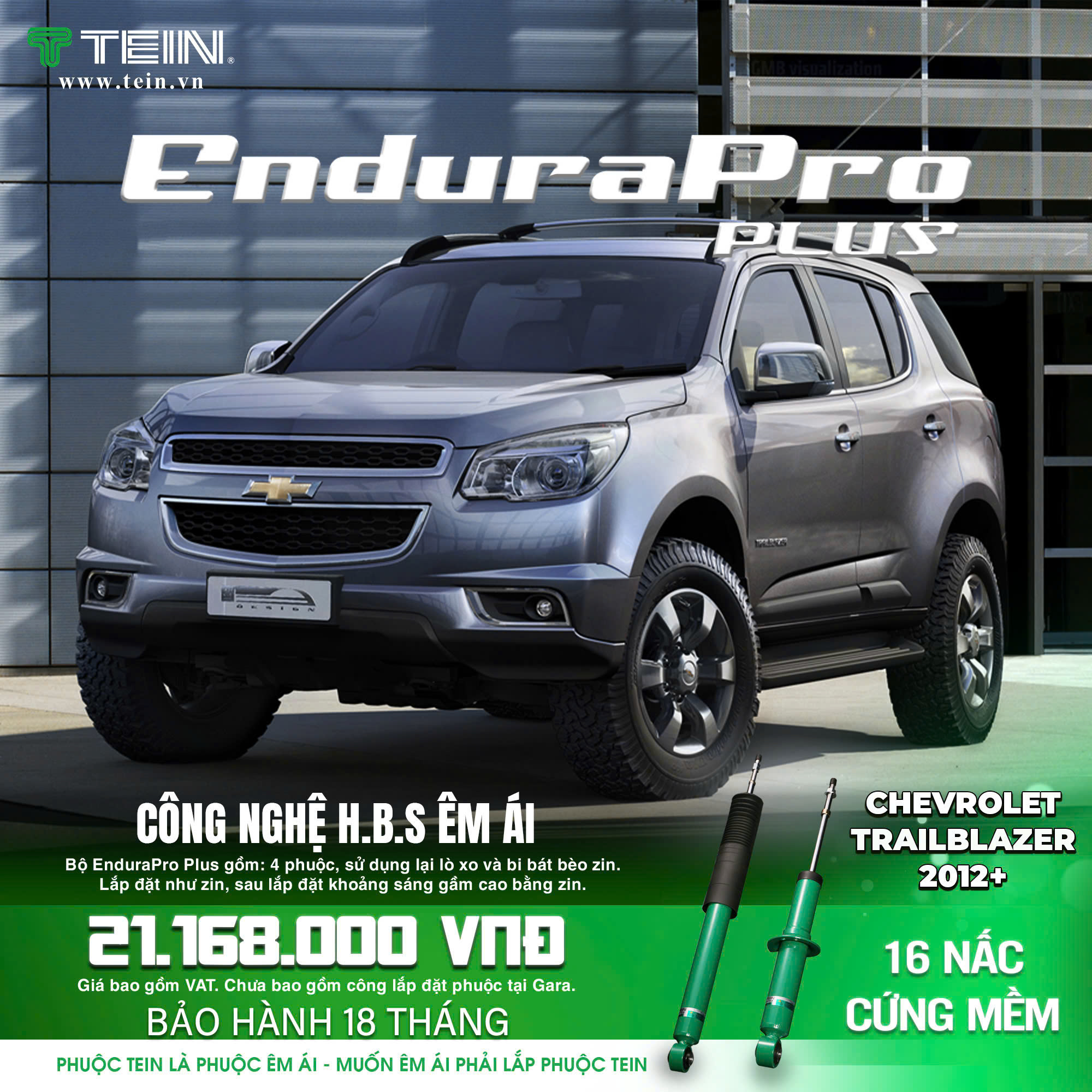 GIẢM XÓC CHO XE CHEVROLET TRAIBLAZER (2012+)TEIN ENDURAPRO PLUS