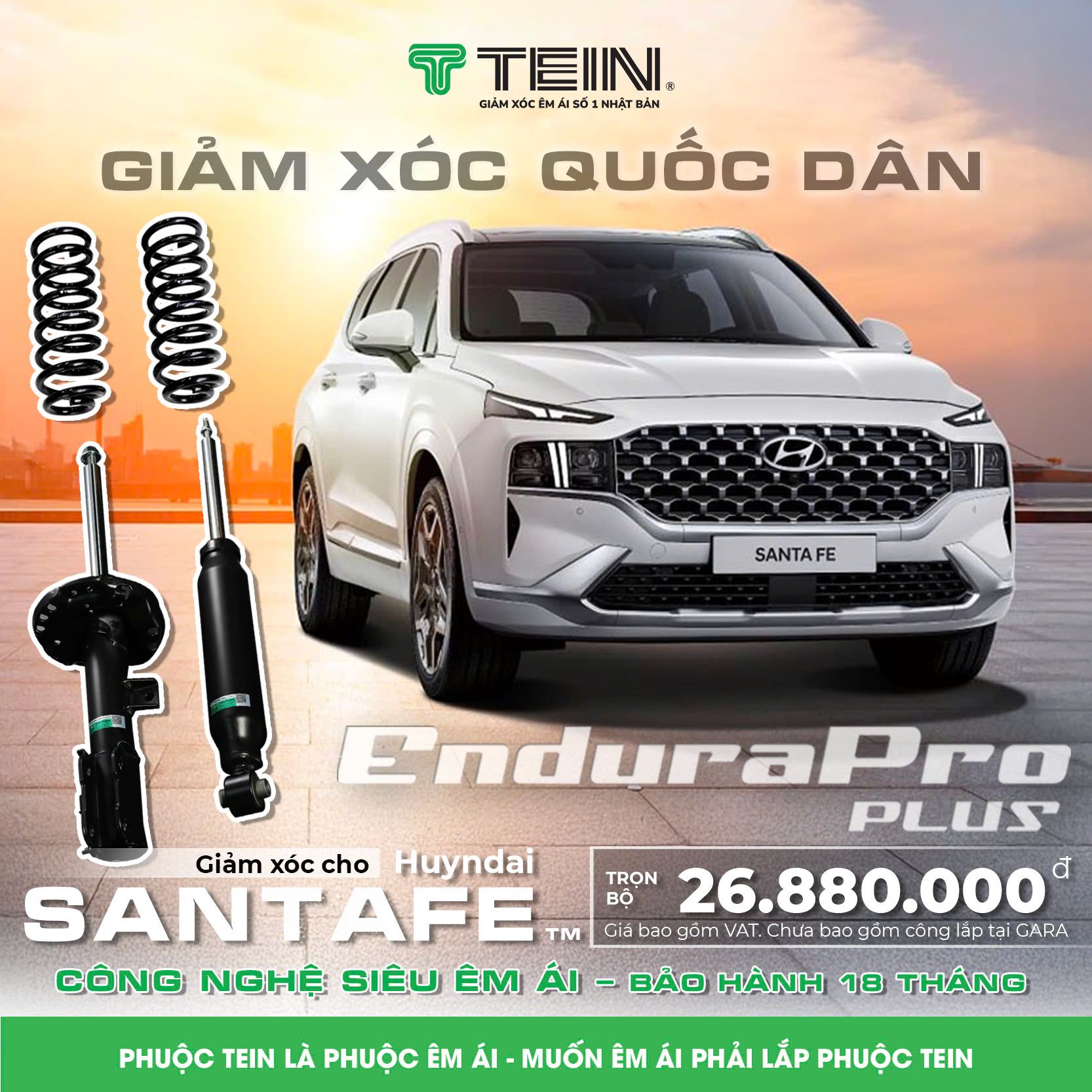 GIẢM XÓC CHO XE HYUNDAI SANTAFE ( 2019+) TEIN ENDURAPRO PLUS – PHUỘC NHÚN SỐ 1 NHẬT BẢN