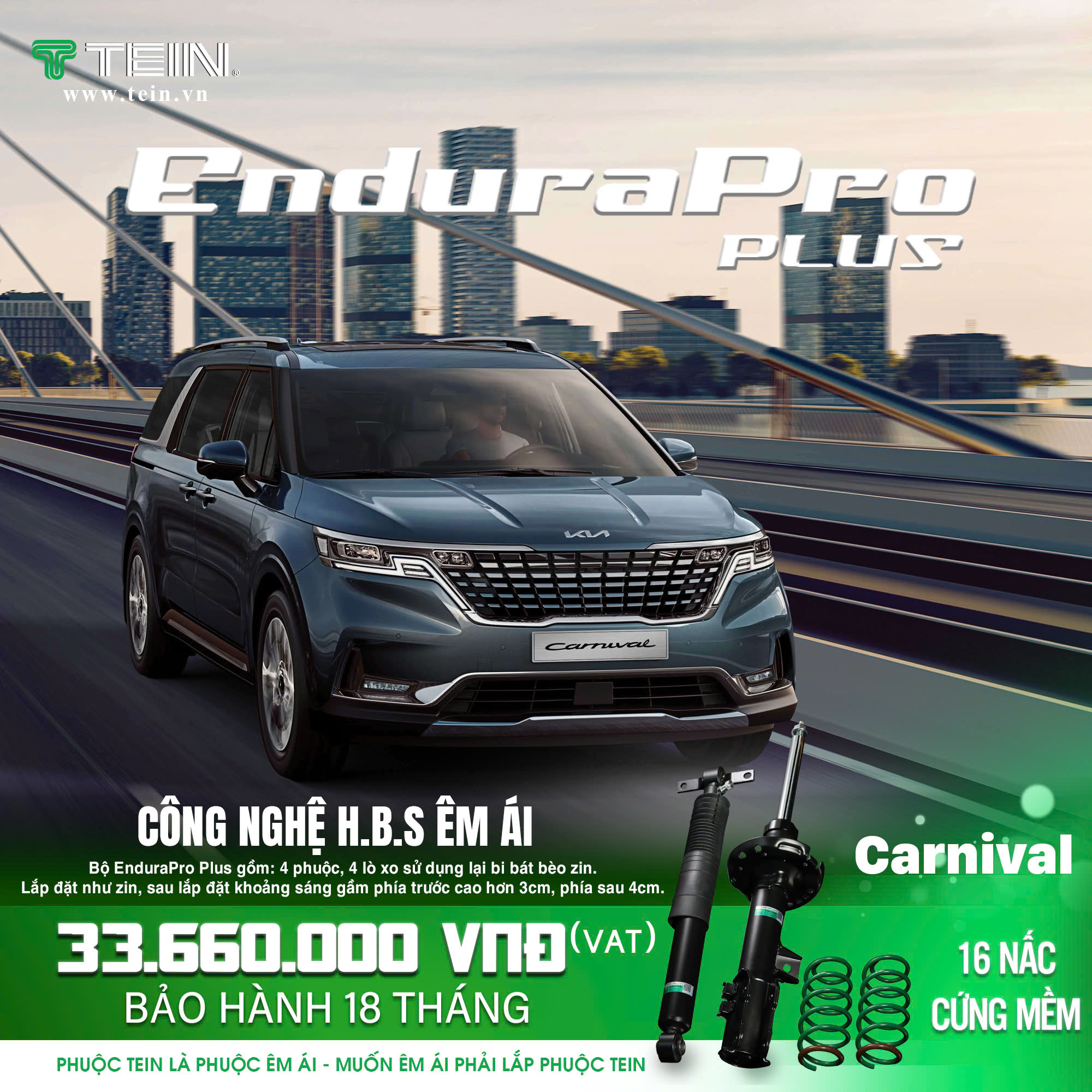 GIẢM XÓC CHO XE KIA CARNIVAL (2022+) TEIN ENDURAPRO PLUS
