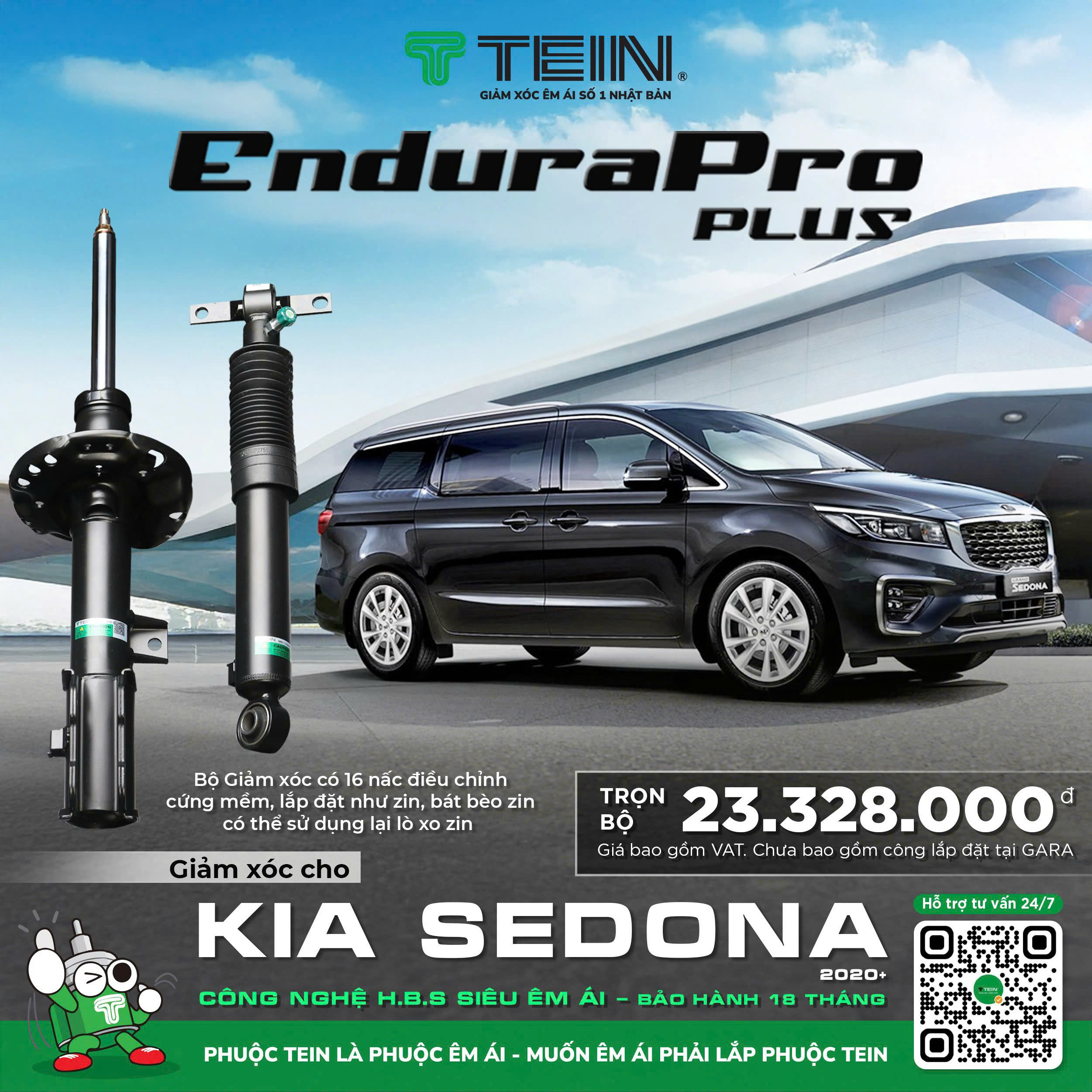 GIẢM XÓC CHO XE KIA SEDONA(2014-2020)TEIN ENDURAPRO PLUS