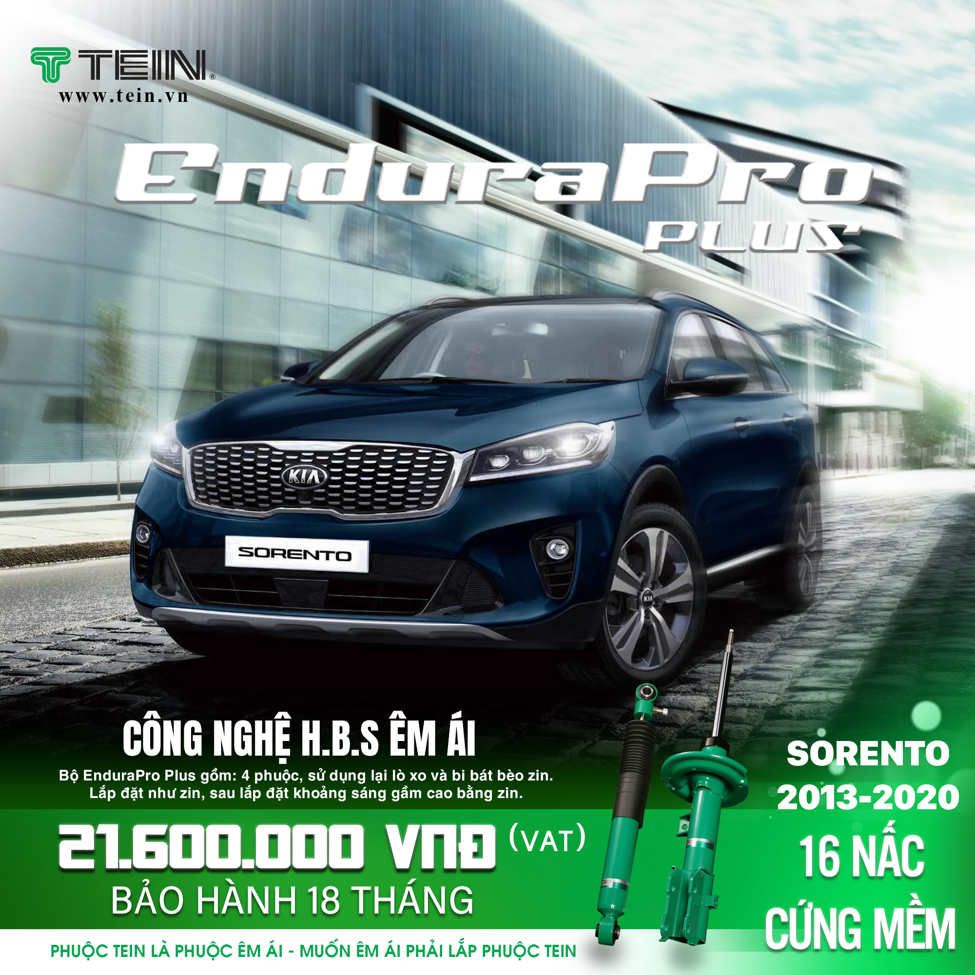 GIẢM XÓC CHO XE KIA SORENTO (2013-2021) TEIN ENDURAPRO PLUS