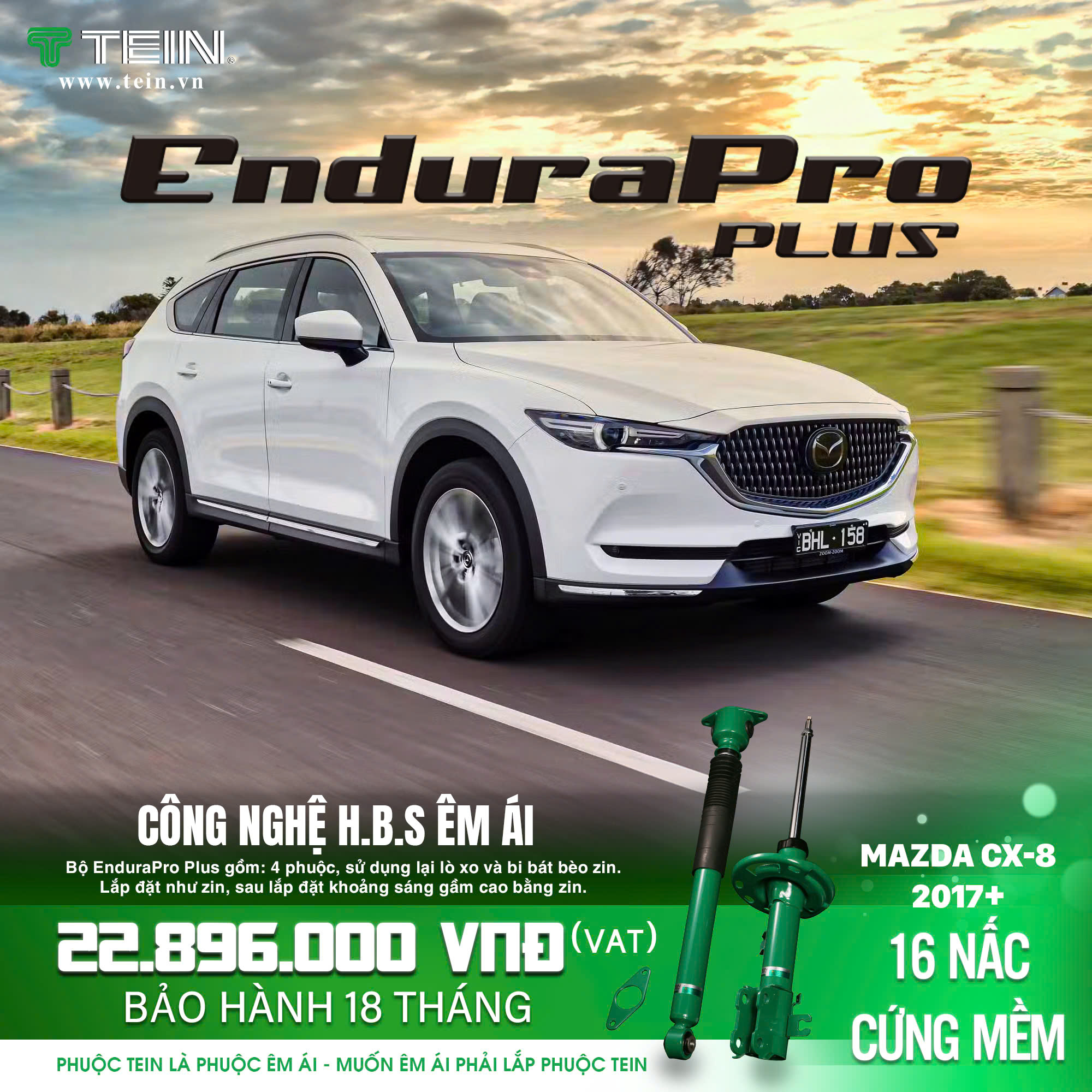 GIẢM XÓC CHO XE MAZDA CX-8 (2017+) TEIN ENDURAPRO PLUS