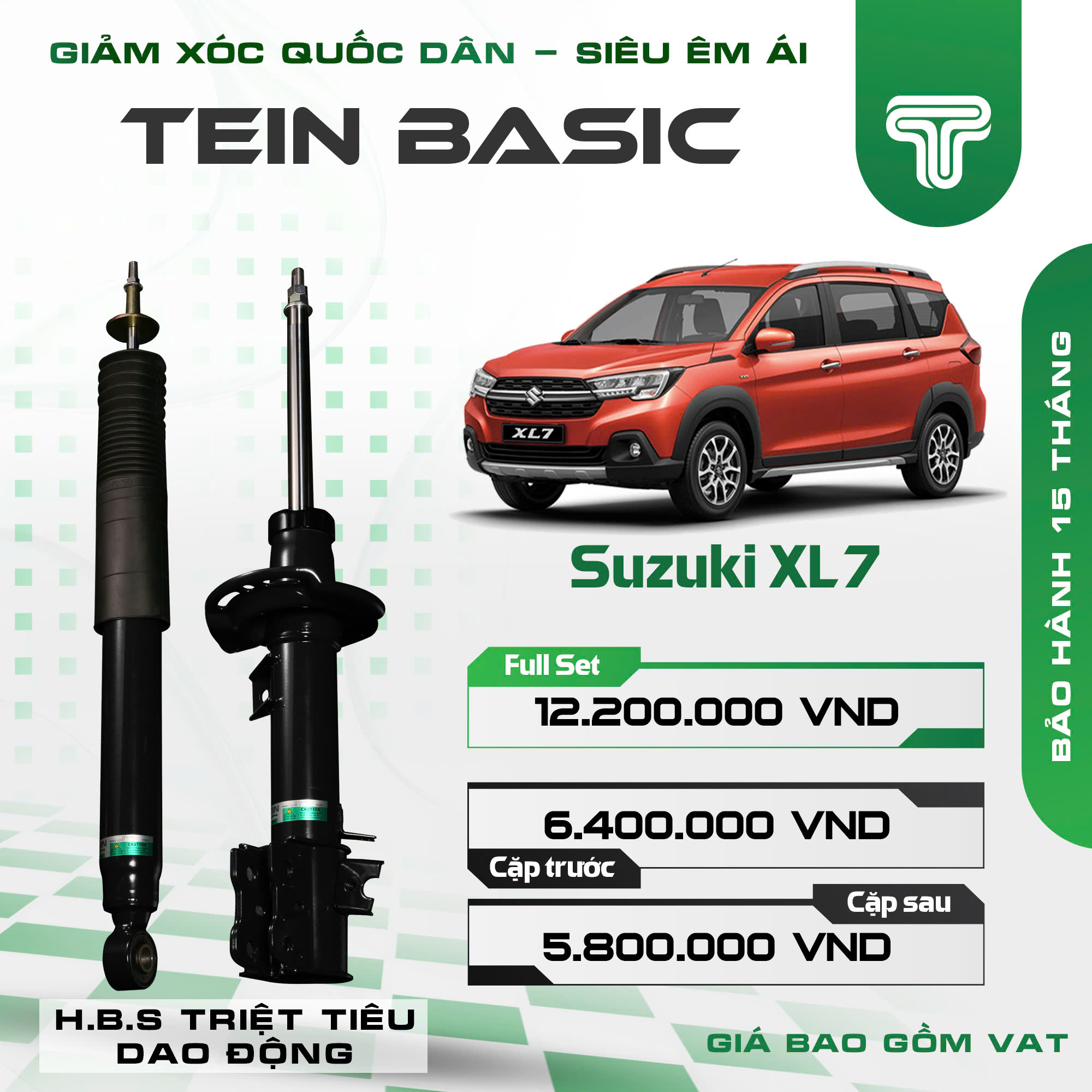 GIẢM XÓC SUZUKI XL7 (2020+) TEIN BASIC