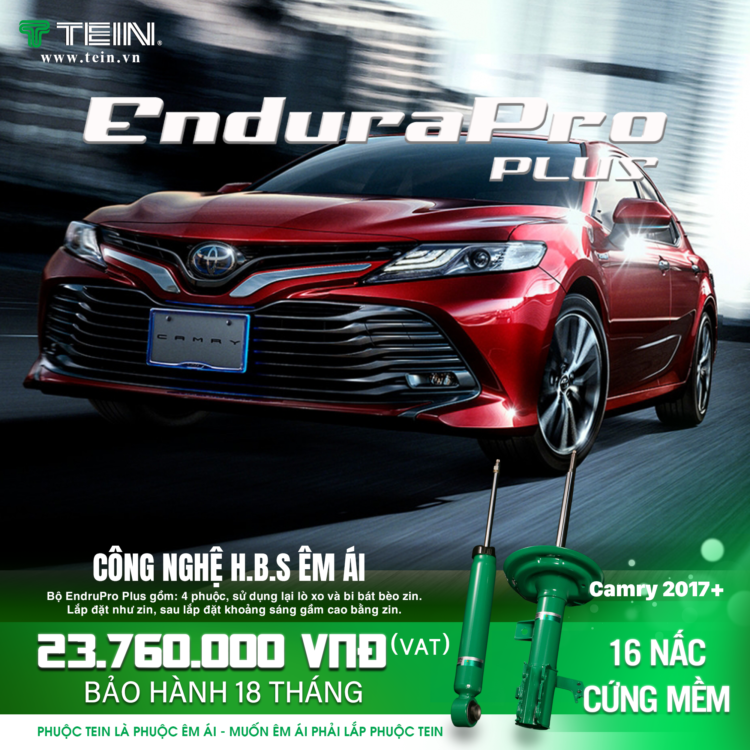 Giảm Xóc Cho Xe Toyota Camry (2012+) Với TEIN Endurapro Plus