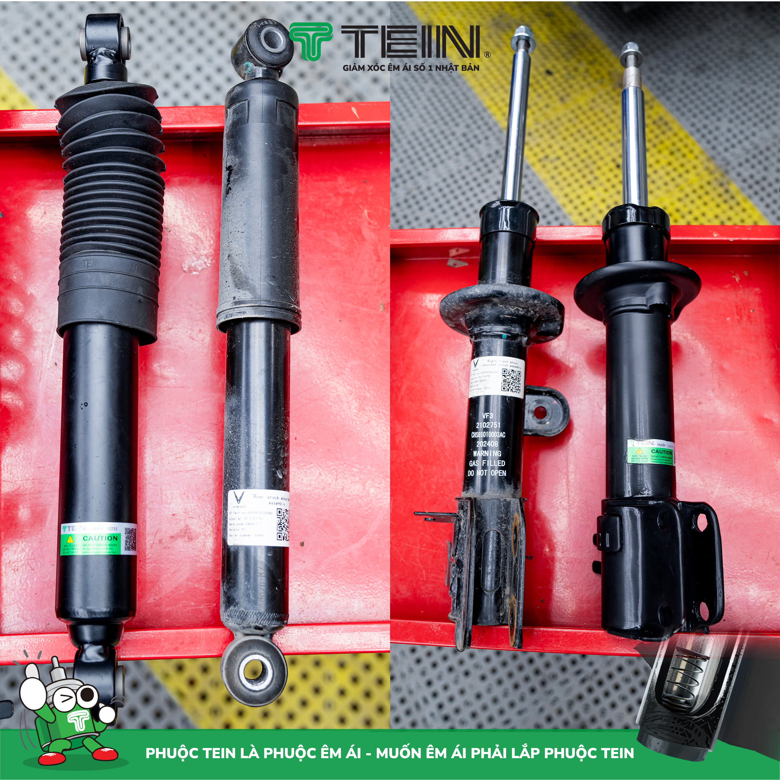 Phuộc VF3 TEIN Basic – Siêu phẩm êm ái vượt trội dành cho xe Vinfast