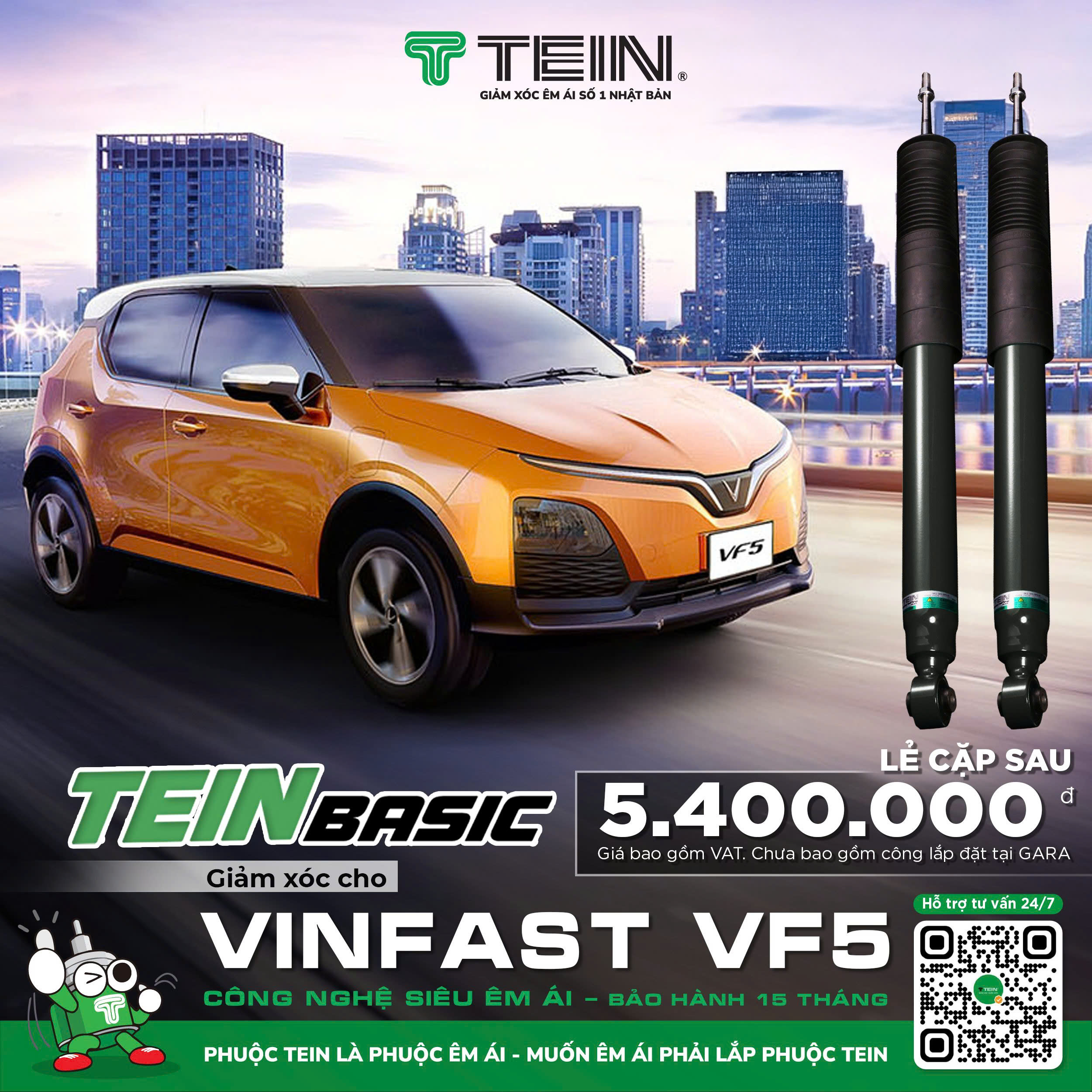 GIẢM XÓC CHO XE VINFAST VF5 TEIN BASIC