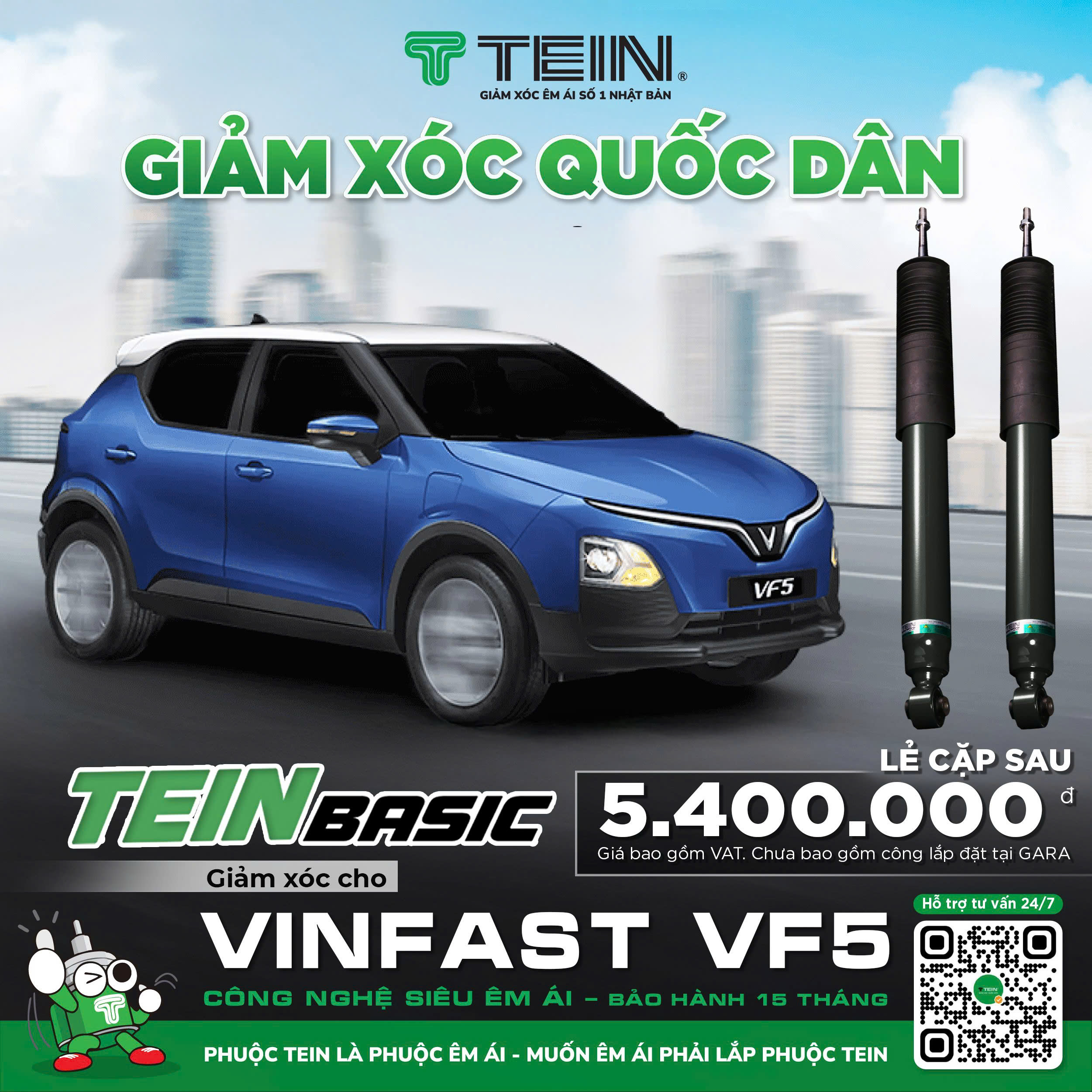 GIẢM XÓC CHO XE VINFAST VF5 TEIN BASIC