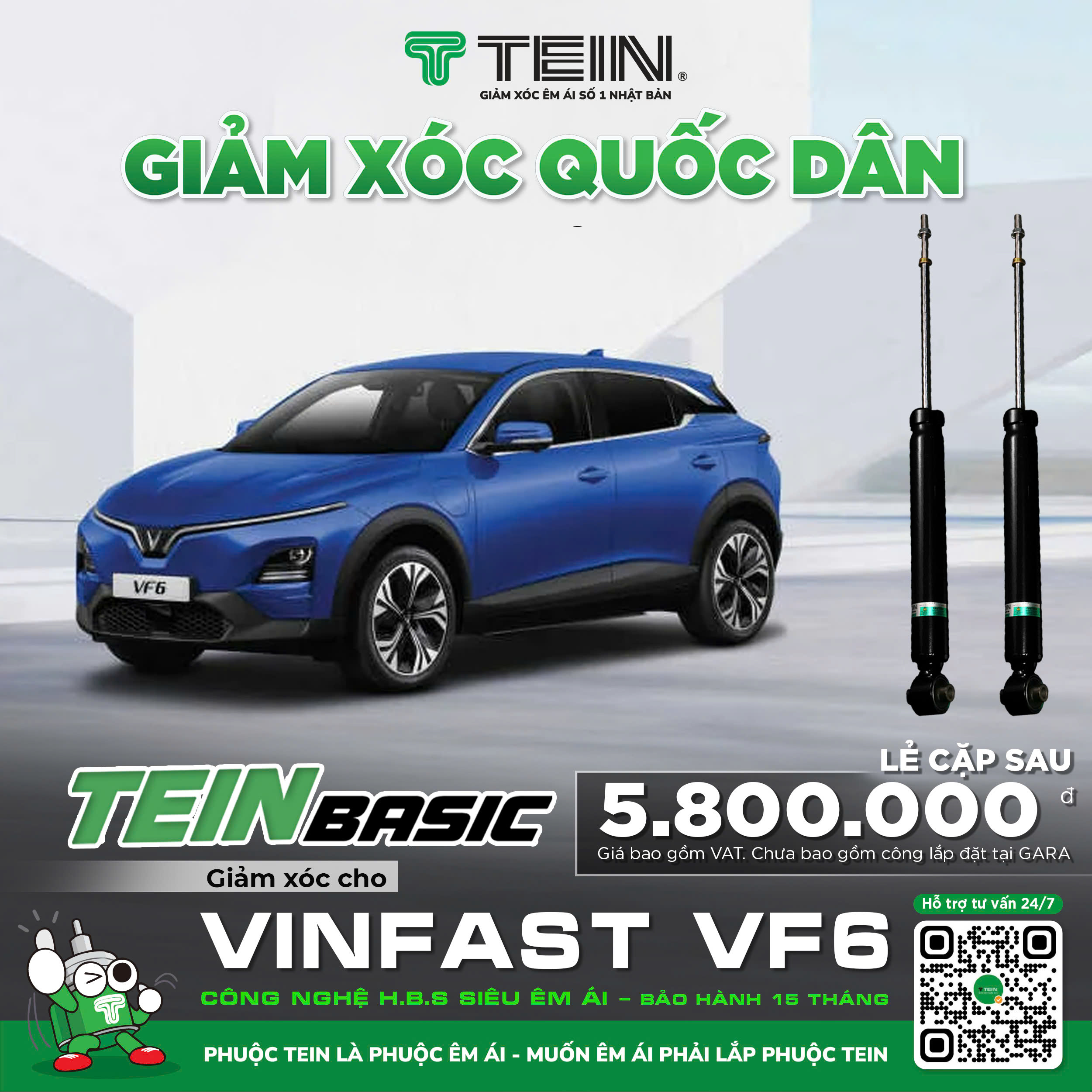 GIẢM XÓC CHO XE VINFAST VF6 TEIN BASIC