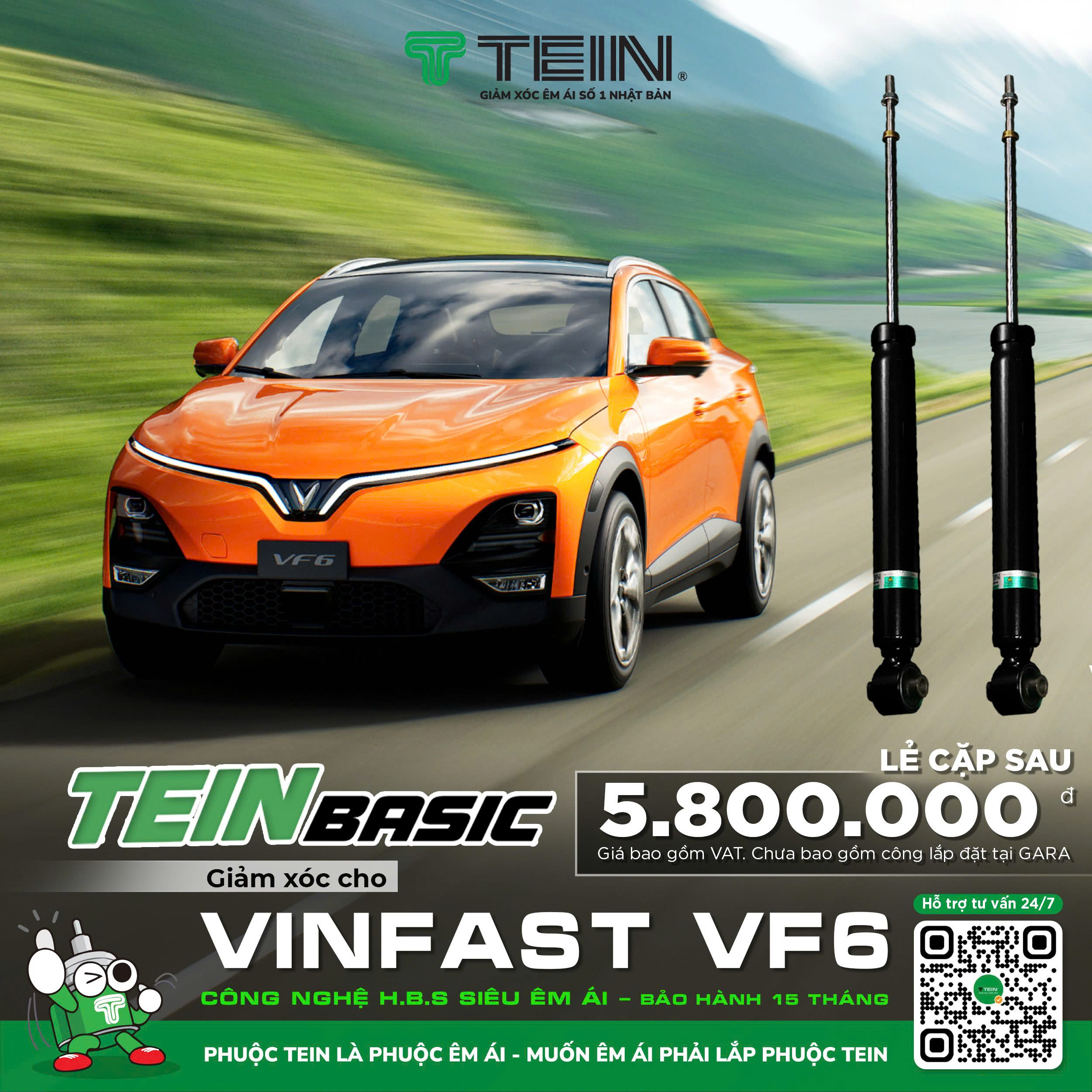 GIẢM XÓC CHO XE VINFAST VF6 TEIN BASIC