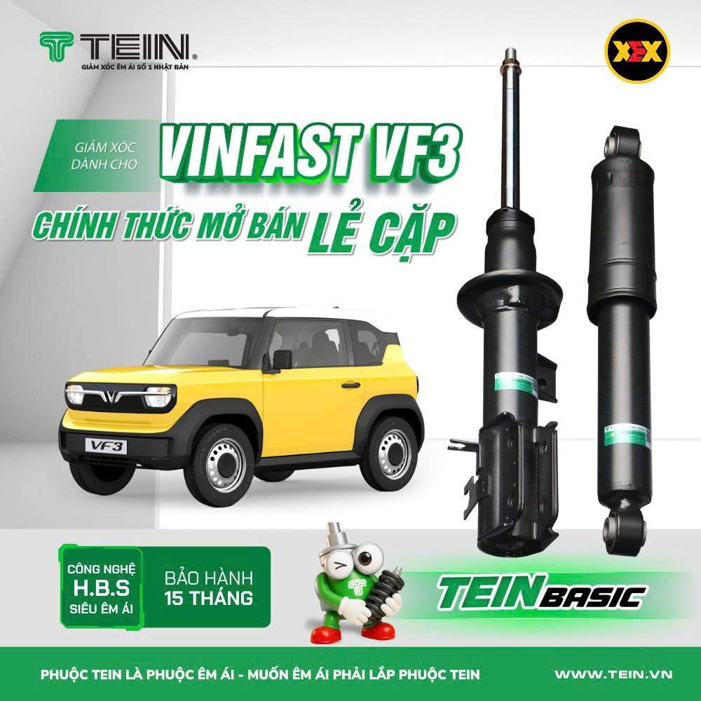 Phuộc VF3 TEIN Basic – Siêu phẩm êm ái vượt trội dành cho xe Vinfast