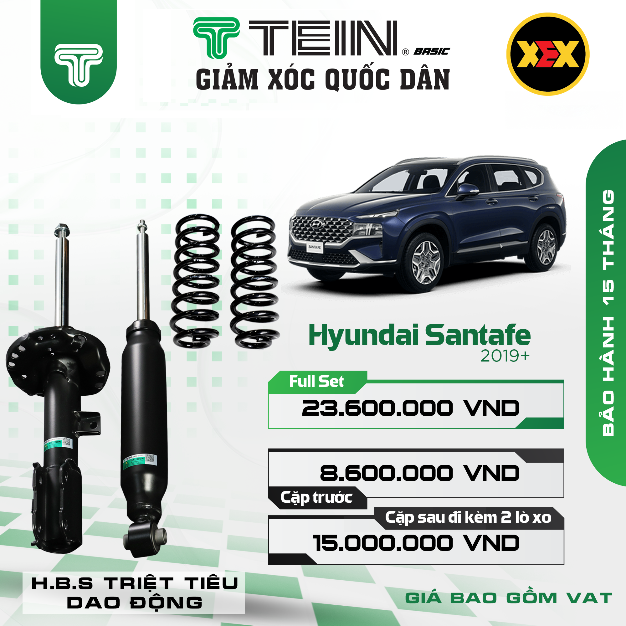 Phuộc Sau Santafe (2019+)- TEIN Basic Giảm Xóc Quốc Dân