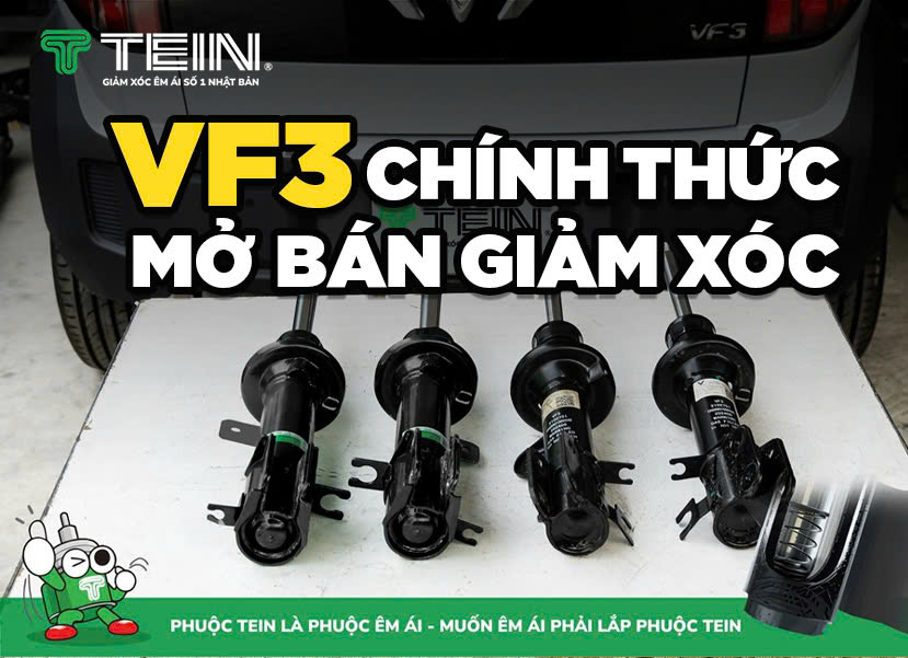 TEIN Việt Nam Chính Thức Mở Bán Giảm Xóc Cho VF3 – Ưu Đãi Hấp Dẫn Từ 10/5