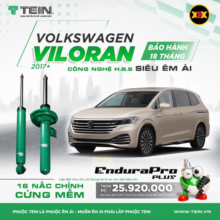 TEIN EnduraPro Plus – Giải pháp tối ưu cho giảm xóc cho xe Volkswagen Viloran