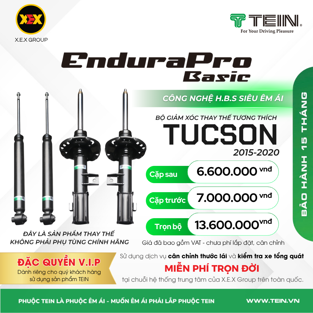 PHUỘC GIẢM XÓC THAY THẾ TƯƠNG THÍCH HYUNDAI TUCSON (2015-2020) TEIN BASIC