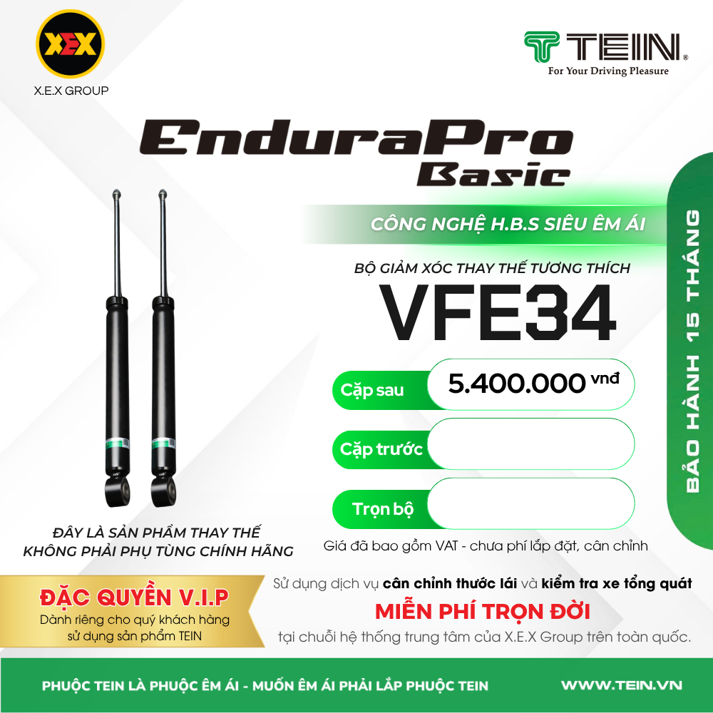 GIẢM XÓC THAY THẾ TƯƠNG THÍCH VFe34 TEIN BASIC