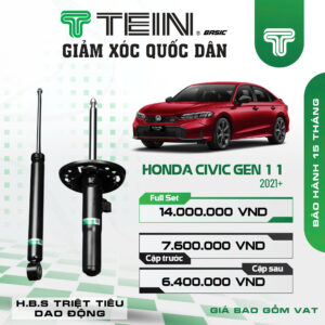 GIẢM XÓC HONDA CIVIC GEN11 (2021+) – TEIN BASIC