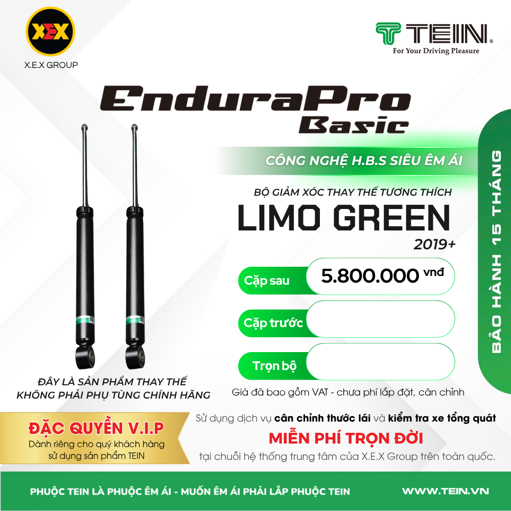 GIẢM XÓC THAY THẾ TƯƠNG THÍCH VINFAST LIMO GREEN – TEIN BASIC