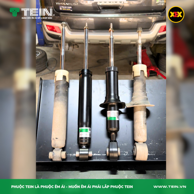 phuộc ô tô được xem là thiên về cứng khi đặc tuyến lực giảm chấn cao hơn