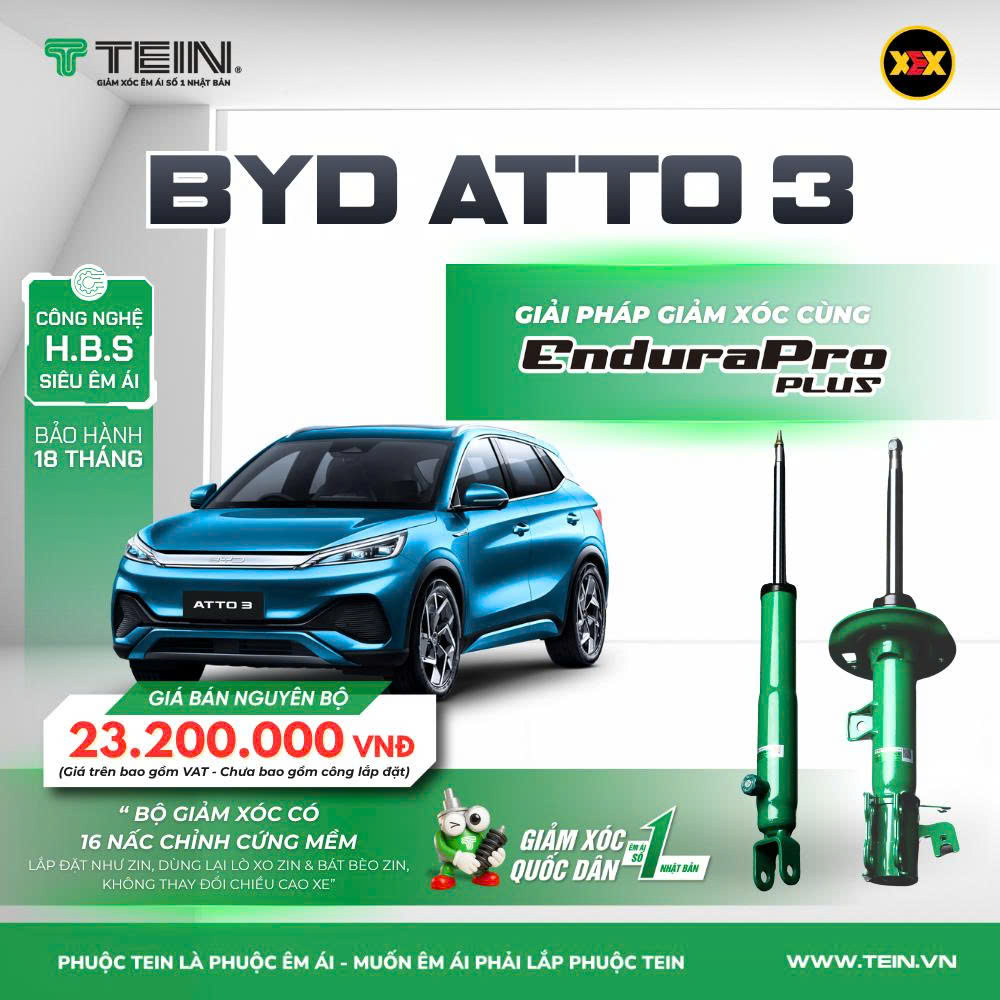 PHUỘC GIẢM XÓC BYD ATTO 3 TEIN ENDURAPROPLUS ÊM ÁI VƯỢT TRỘI