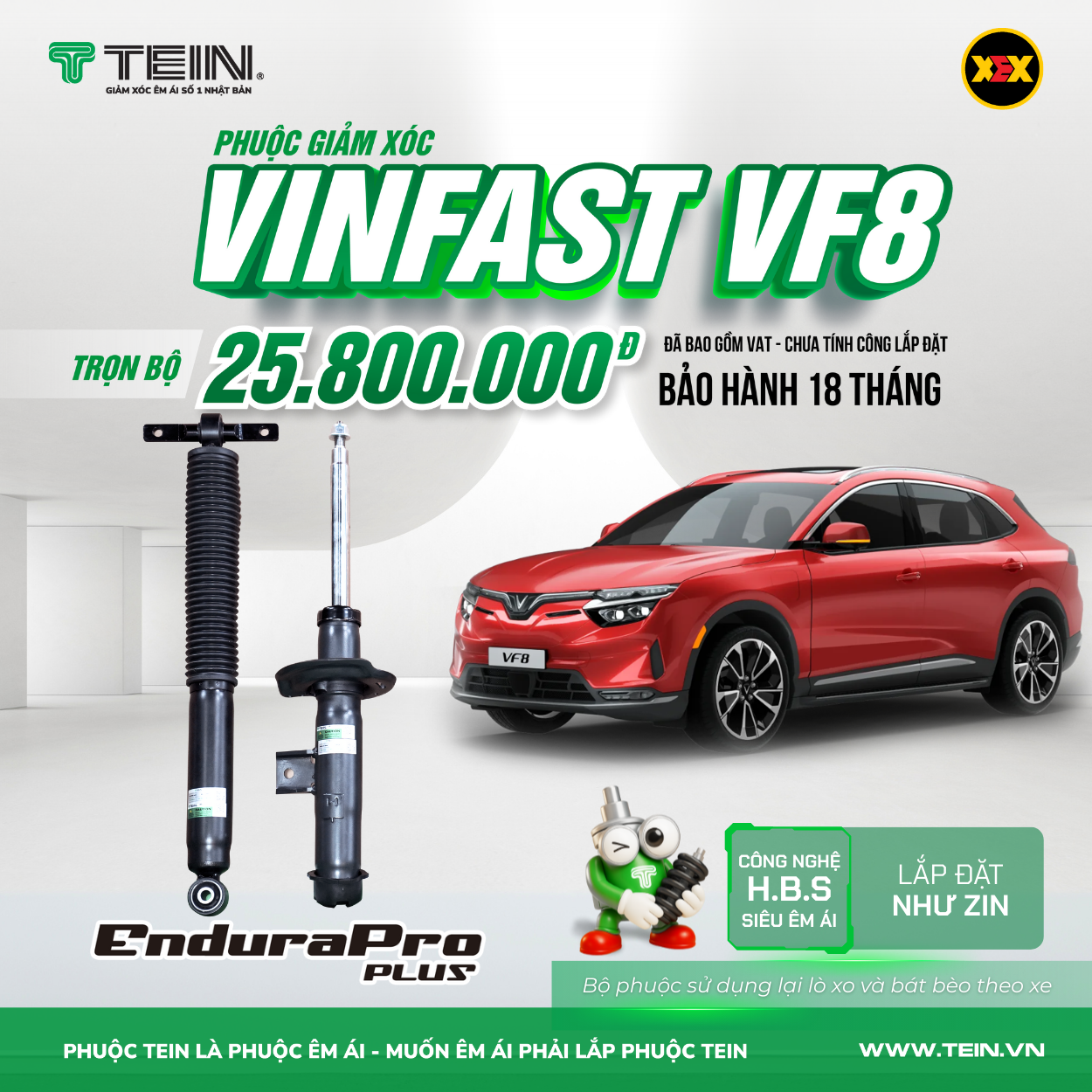 Phuộc giảm xóc VinFast VF8 TEIN EnduraPro Plus