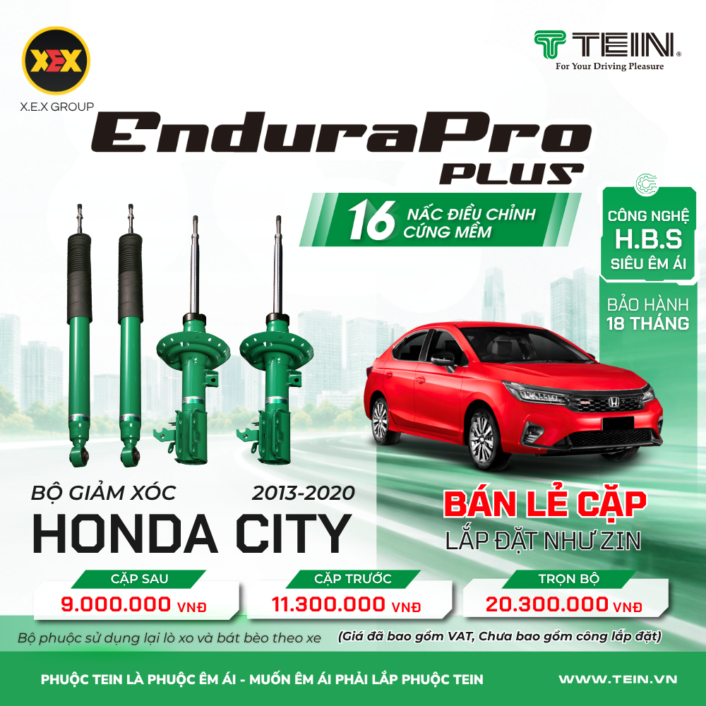 GIẢM XÓC CHO XE HONDA CITY (2013+) TEIN ENDURAPRO PLUS