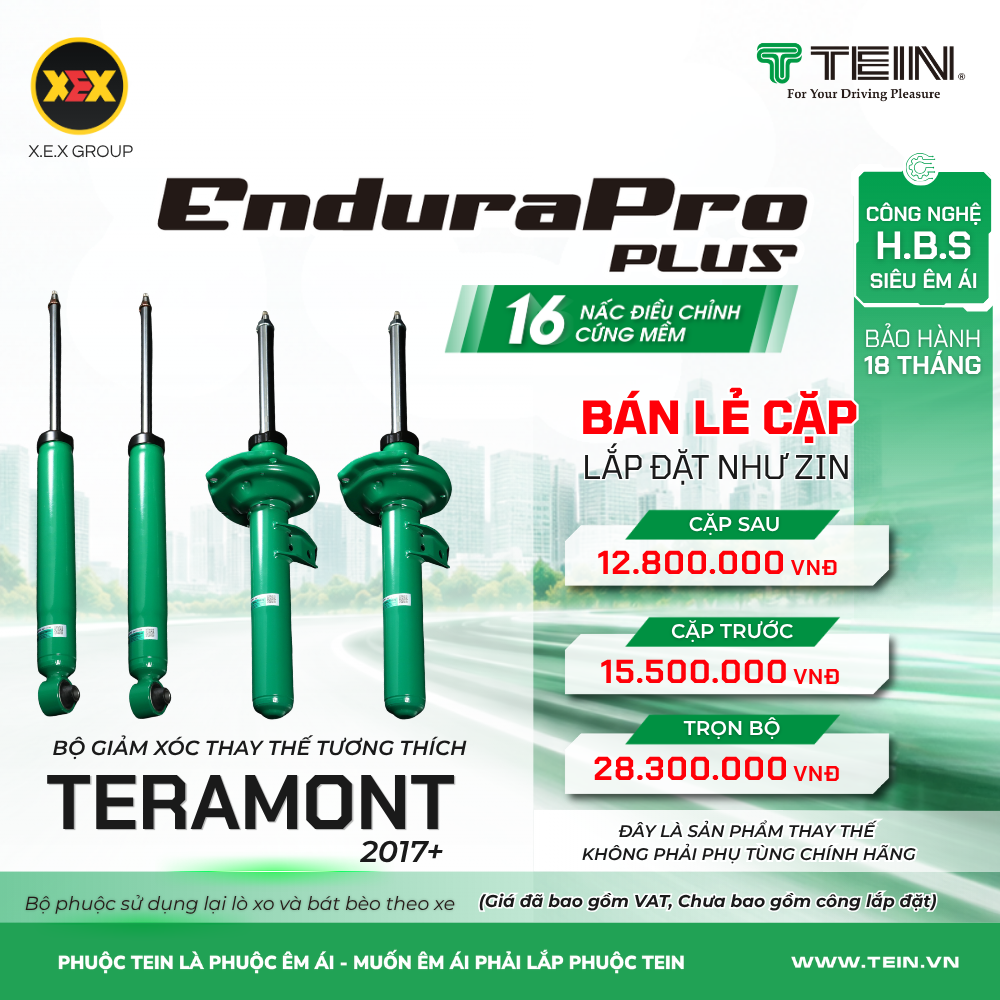 GIẢM XÓC THAY THẾ TƯƠNG THÍCH VOLKSWAGEN TERAMONT (2017+) TEIN ENDURAPRO PLUS