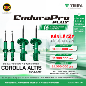 GIẢM XÓC THAY THẾ TƯƠNG THÍCH TOYOTA COROLLA ALTIS (2008-2012) TEIN ENDURAPRO PLUS