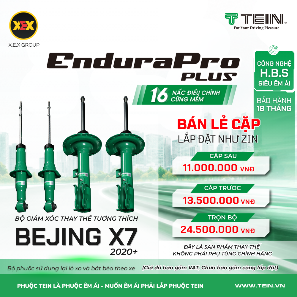 GIẢM XÓC THAY THẾ TƯƠNG THÍCH BAIC BEJING X7 (2020+) TEIN ENDURAPRO PLUS
